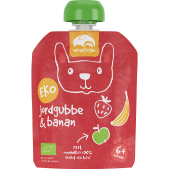 JORDGUBBE BANAN EKO 6M