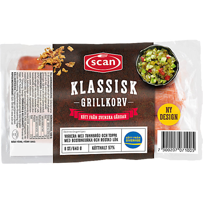 GRILLKORV MED SKINN
